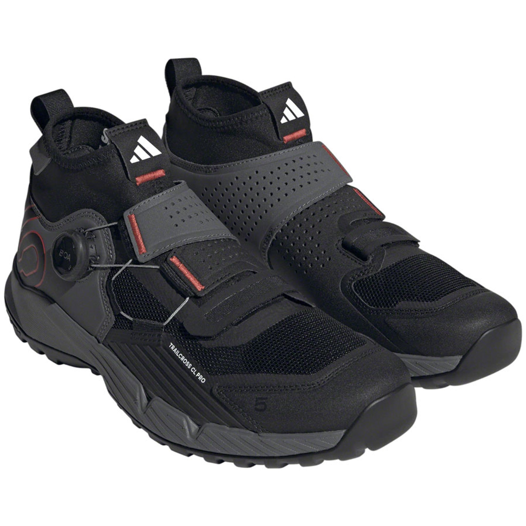 Trailcross Pro Mountain Clipless Shoes - Men's, Gray Five/Core Black/Red