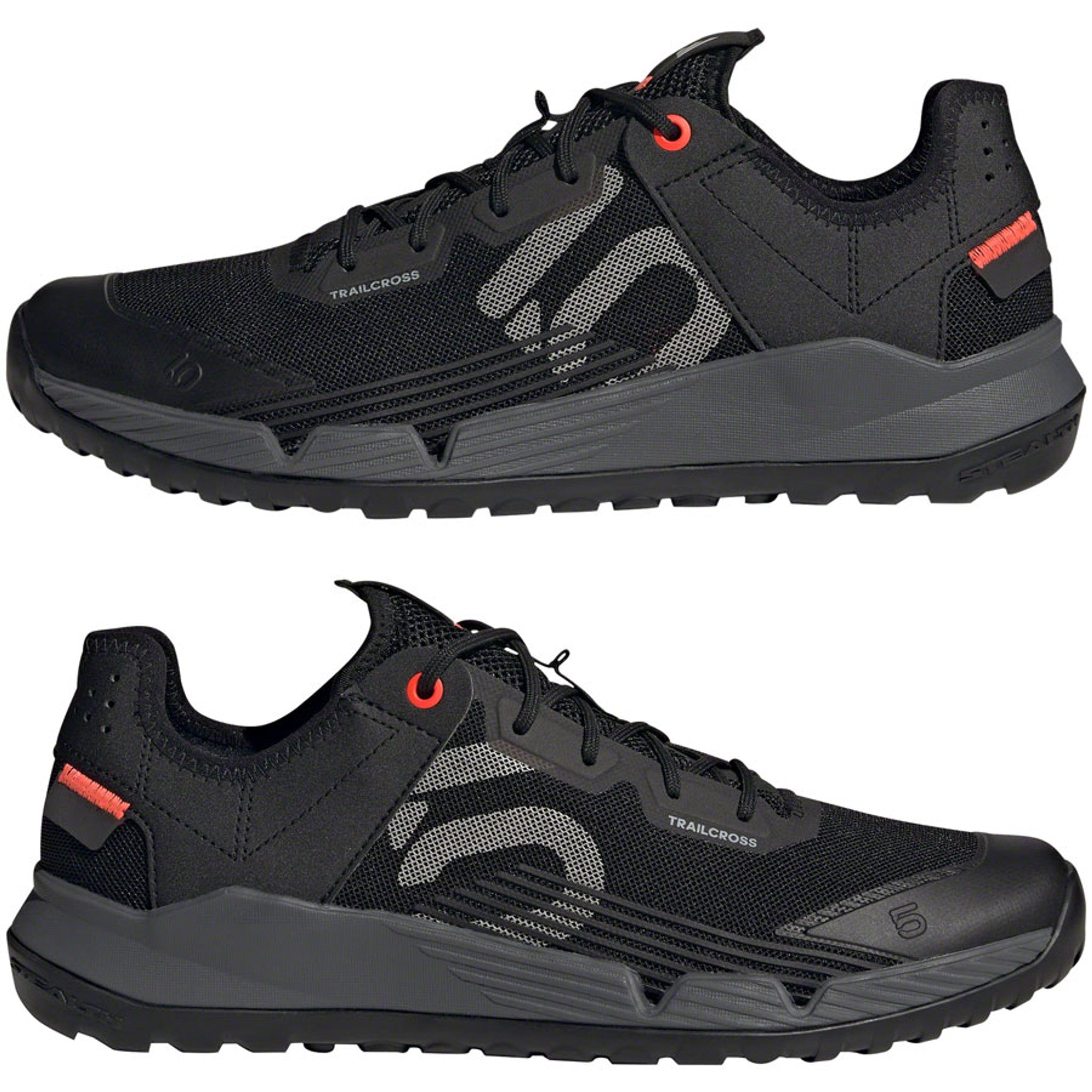 Trailcross LT Flat Shoes - Men's, Black/Gray Two/Solar Red