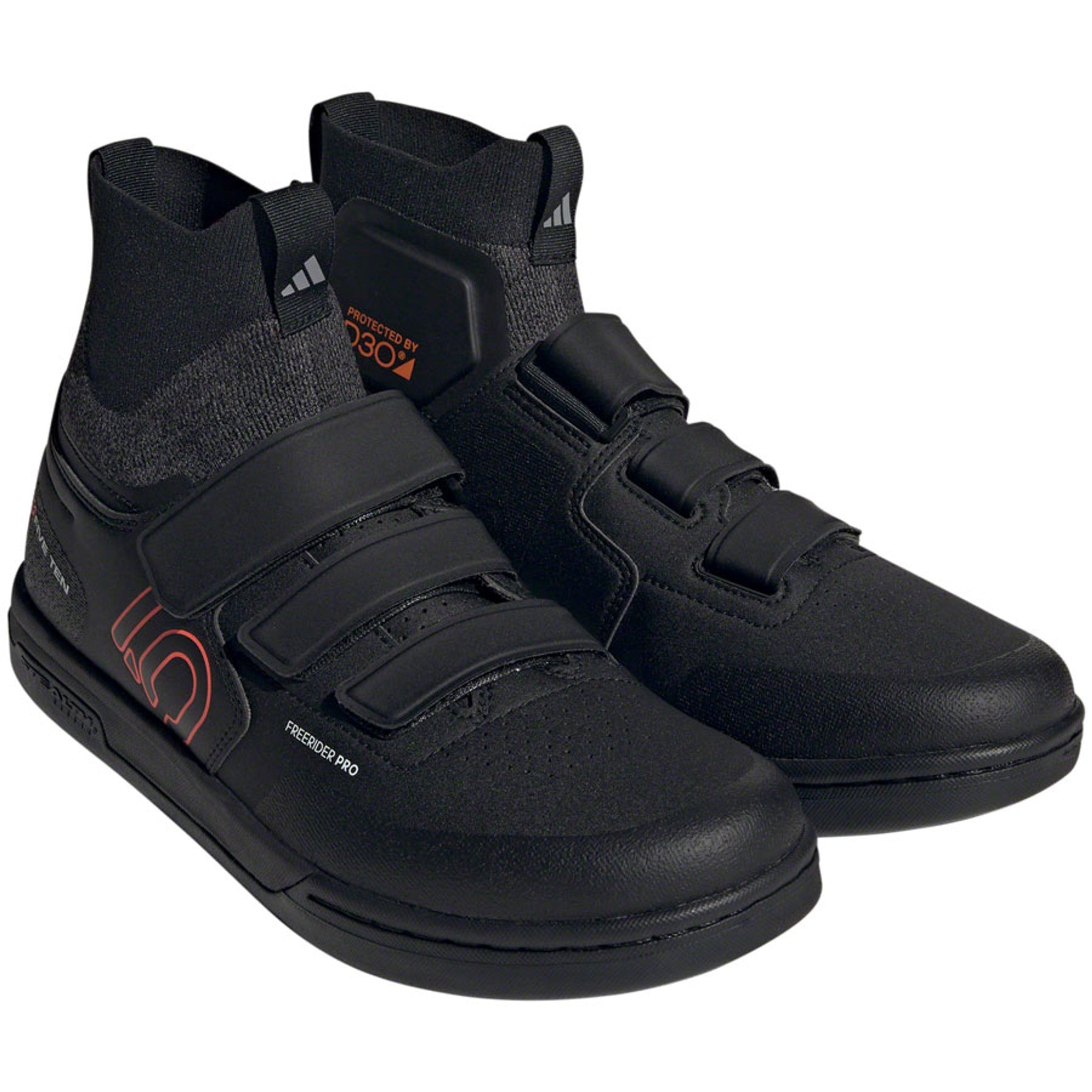 Freerider Pro Mid VCS Flat Shoes - Men's, Core Black/Solar Red/Gray Three