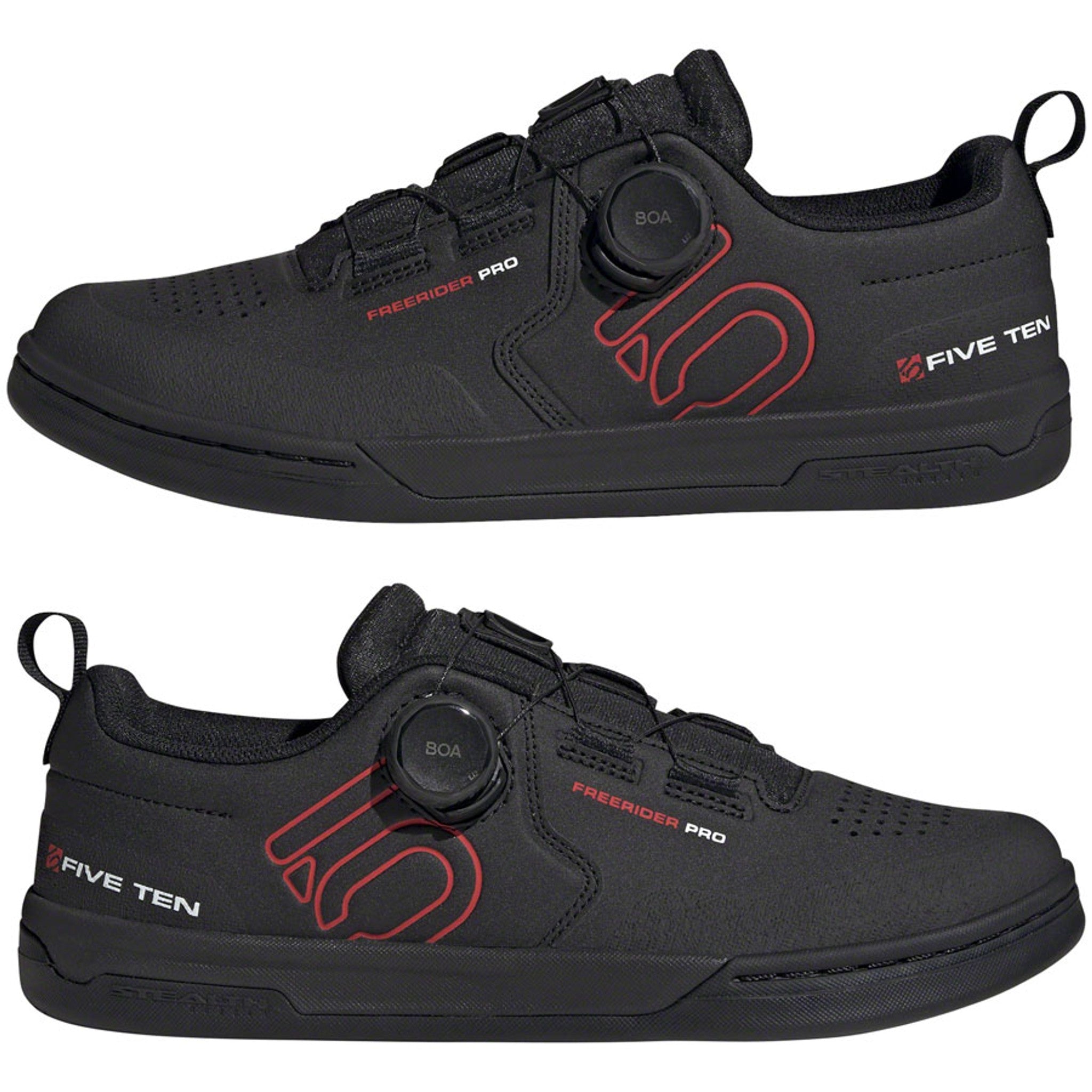 Freerider Pro BOA Flat Shoes - Men's, Core Black/Red/FTWR White