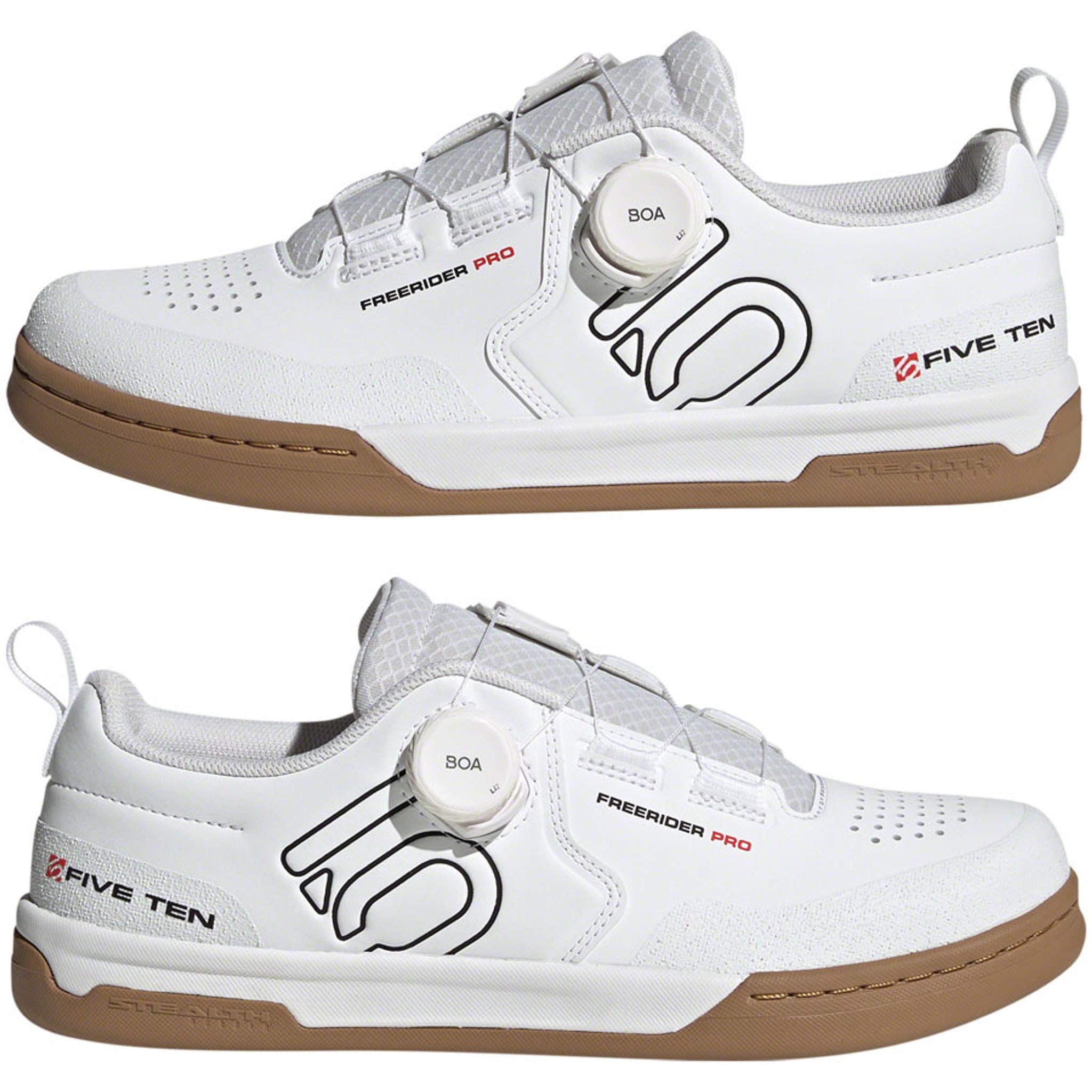 Freerider Pro BOA Flat Shoes - Men's, FTWR White/Core Black/Red