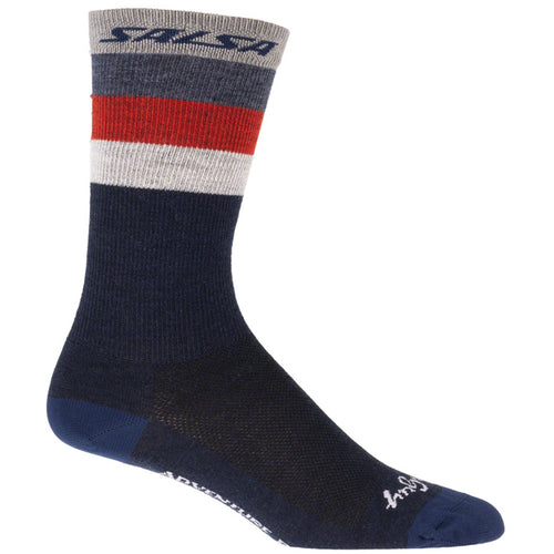 Arctica Wool Socks - Denim, w/Stripes, Small/Medium