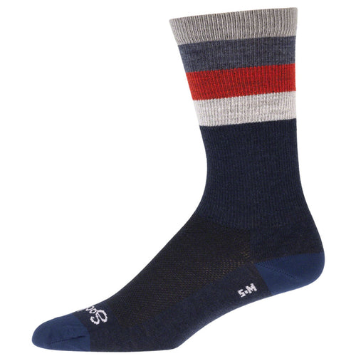 Arctica Wool Socks - Denim, w/Stripes, Small/Medium