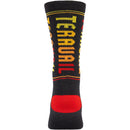 Scroll Wool Sock - Black/Red/Orange/Yellow, Small/Medium
