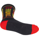 Scroll Wool Sock - Black/Red/Orange/Yellow, Small/Medium