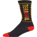 Scroll Wool Sock - Black/Red/Orange/Yellow, Small/Medium