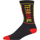 Scroll Wool Sock - Black/Red/Orange/Yellow, Small/Medium