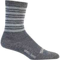 Stripey Socks - Charcoal, Gravel Gray, Lead Heather, Medium