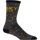 Whisky Stargazer Wool Sock - Charcoal, Yellow, Small/Medium