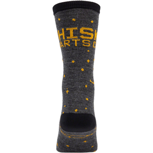 Whisky Stargazer Wool Sock - Charcoal, Yellow, Small/Medium