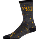 Whisky Stargazer Wool Sock - Charcoal, Yellow, Small/Medium