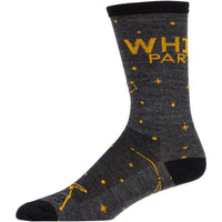 Whisky Stargazer Wool Sock - Charcoal, Yellow, Small/Medium