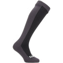Waterproof Cold Weather Knee Length Socks - 10", Black/Gray, Small