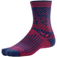 Vision Five Elevate Socks - 5", Navy/Red, Small/Medium
