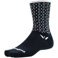 Vision Seven Atom Socks - 7", Black/White, Large/X-Large