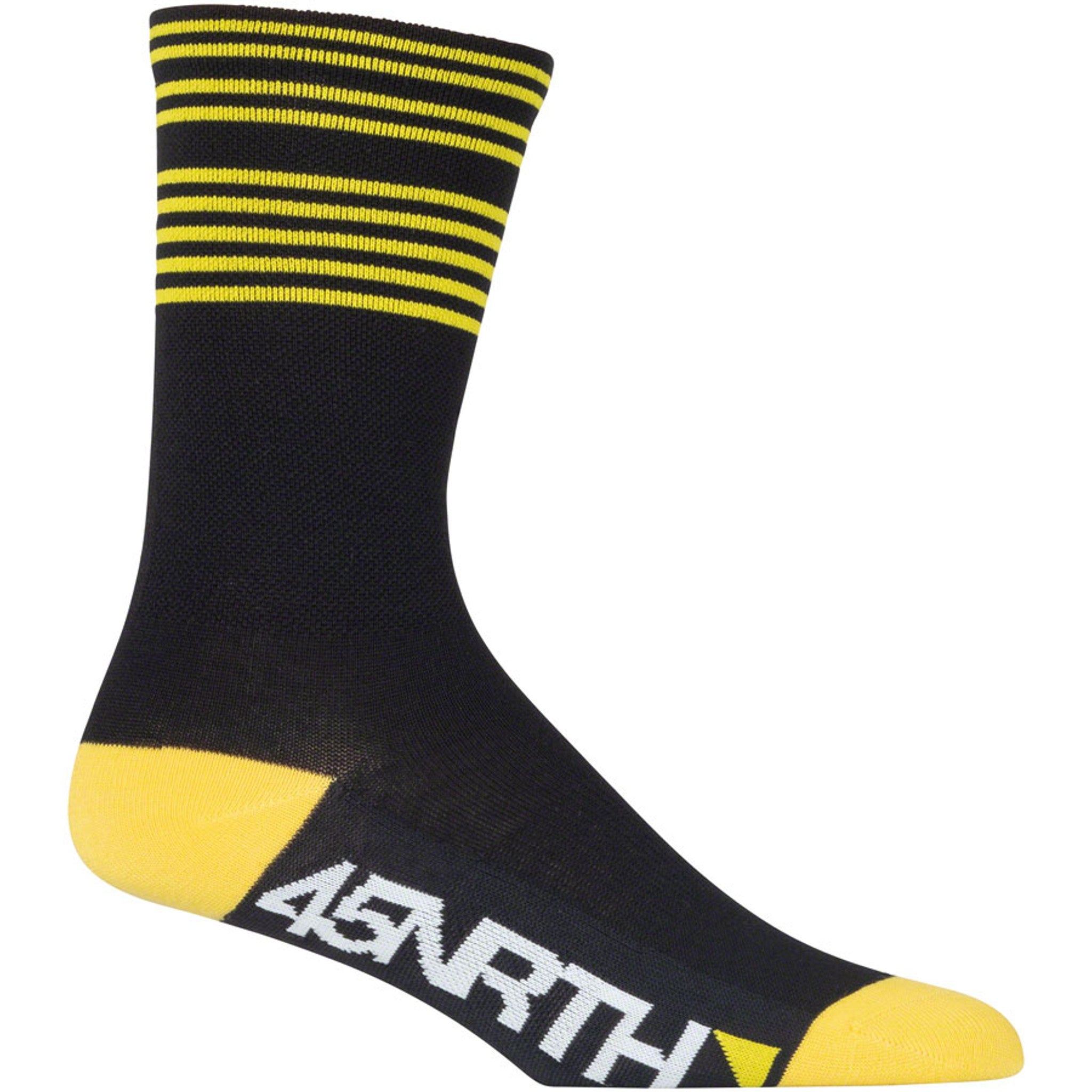 45NRTH Lightweight Sock - Black/Citron Stripe, Small