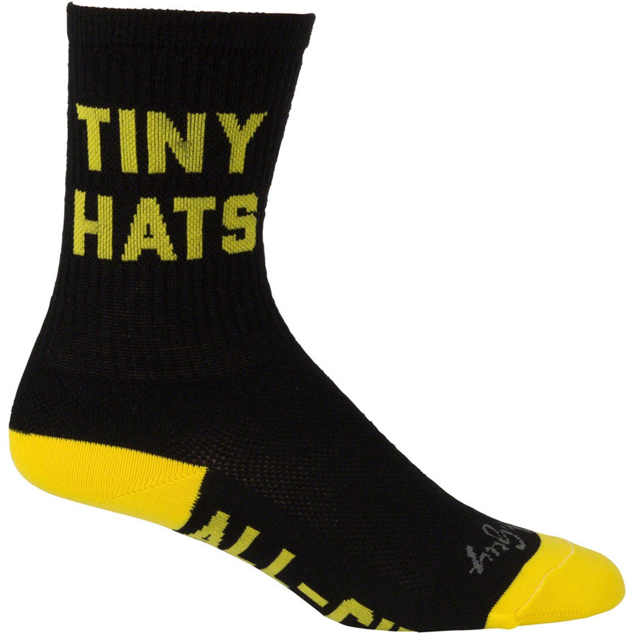 All-City Tiny Hat Society Socks - 6", Black/Yellow, Small/Medium