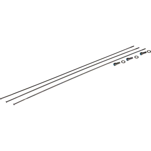 SRAM Spokes/Nipples/Washers 3-pack 298mm CX-Ray Straight-Pull External Black, Rise 60 (B1), 29"