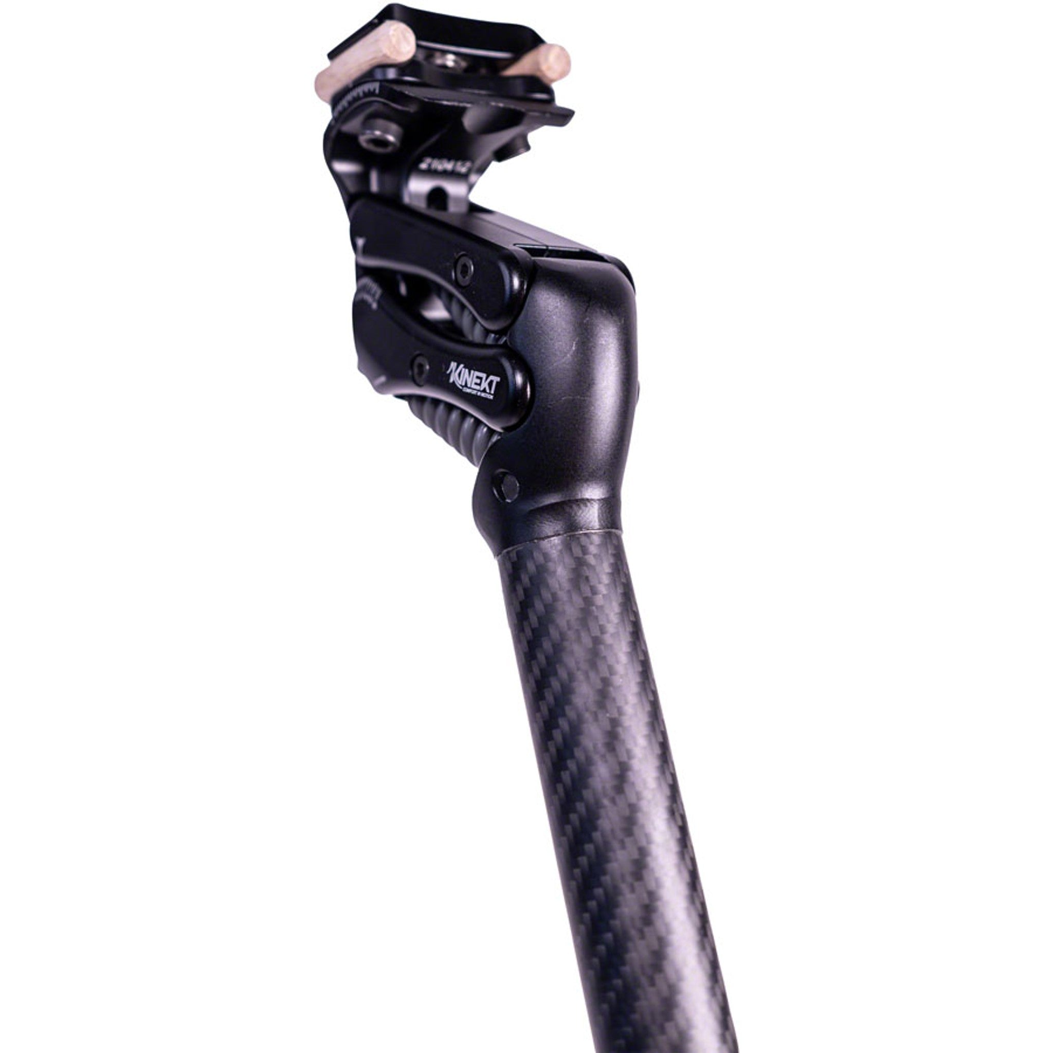 Cirrus Kinekt CR Suspension Seatpost - Carbon, 27.2, 380mm, LR- 80-180lb Rider, Black