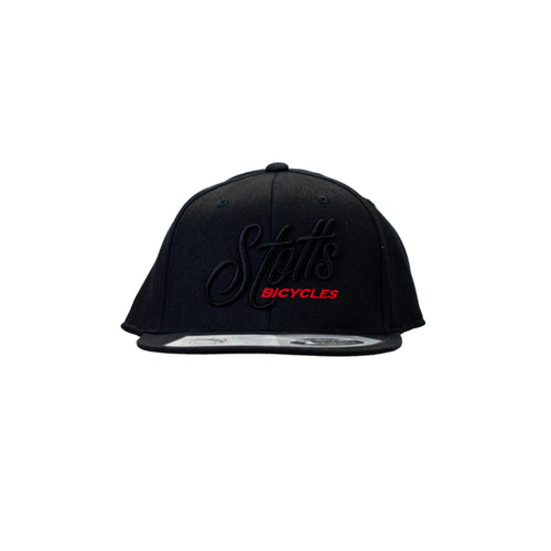 stotts black baseball cap front view