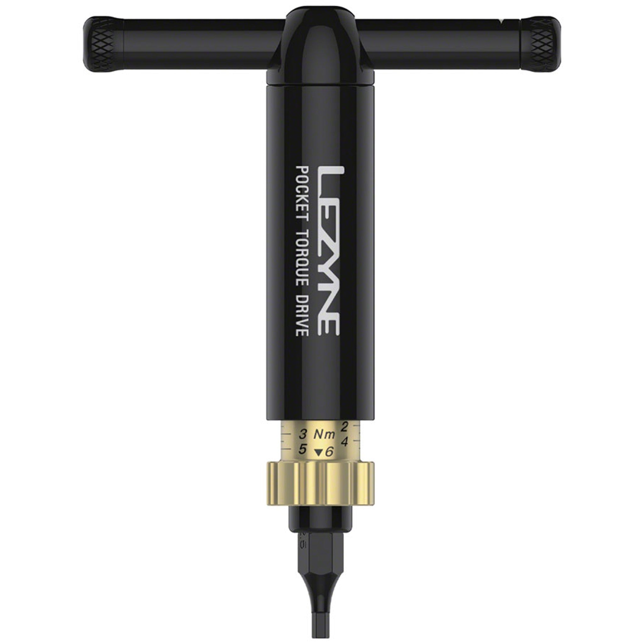 Lezyne Pocket Torque Drive Torque Wrench - 2-6 Nm, 2.5, 3, 4, 5MM, T20, AND T25 BITS, With Storage Case, Black