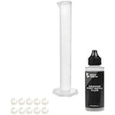 Resolve Dropper Post Service Kit - Refill Fluid 2oz, Graduated Cylinder, 10 Travel Adjustment Spacers