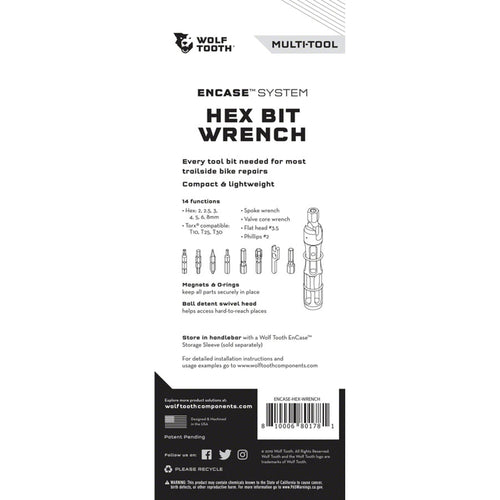 EnCase System Hex Bit Wrench Multi Tool