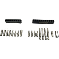 Hex and Torx Bit Set II For Pedro's Torque Wrenches, 18 Piece Bit Set