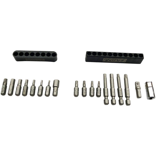 Hex and Torx Bit Set II For Pedro's Torque Wrenches, 18 Piece Bit Set