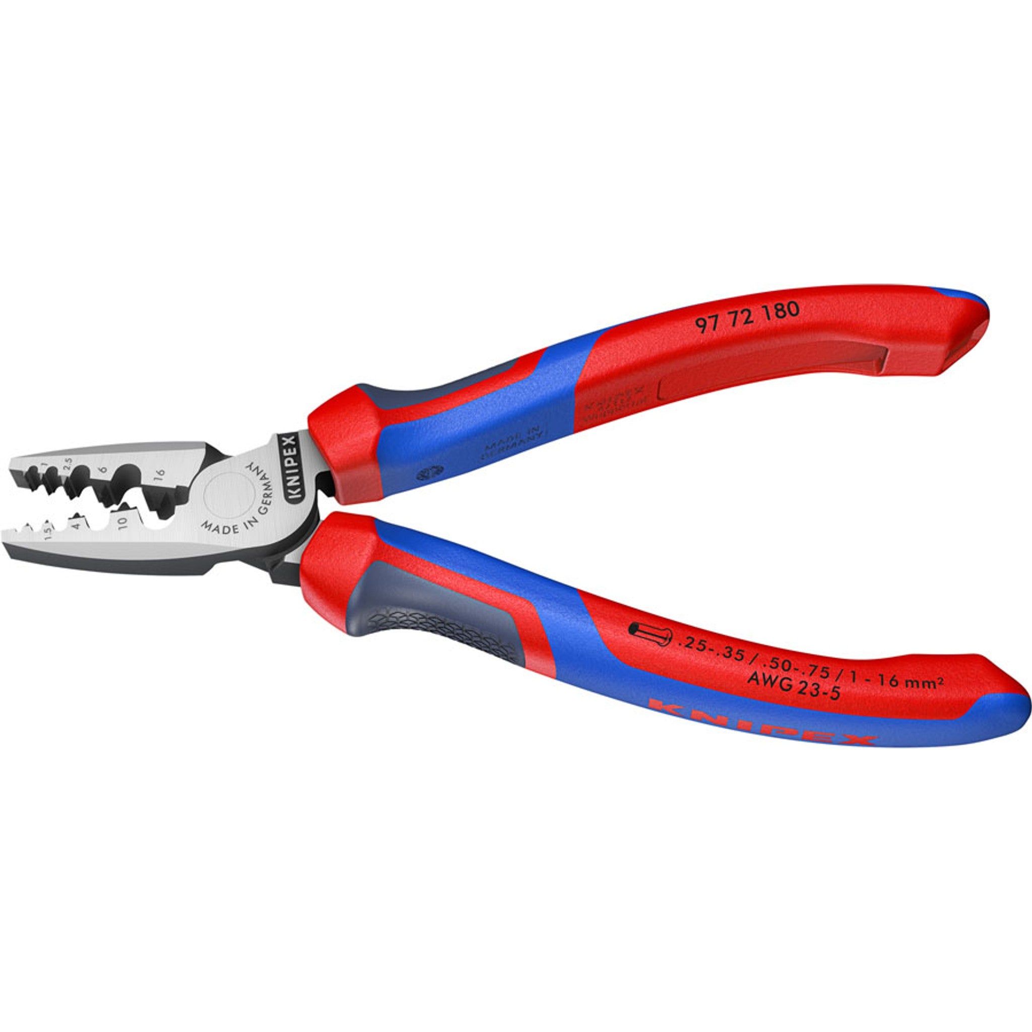 Knipex 7 1/4" Crimping Pliers for Wire Ferrules