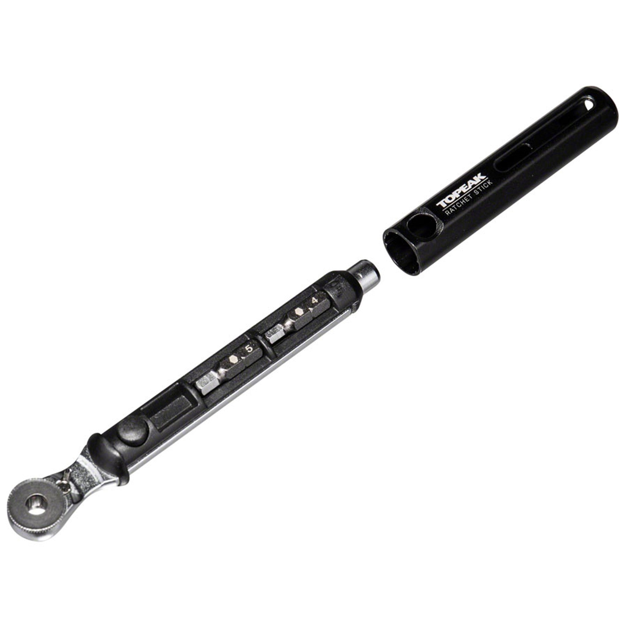 Ratchet Stick Ratchet Tool - 10 Piece Bit Set, Black