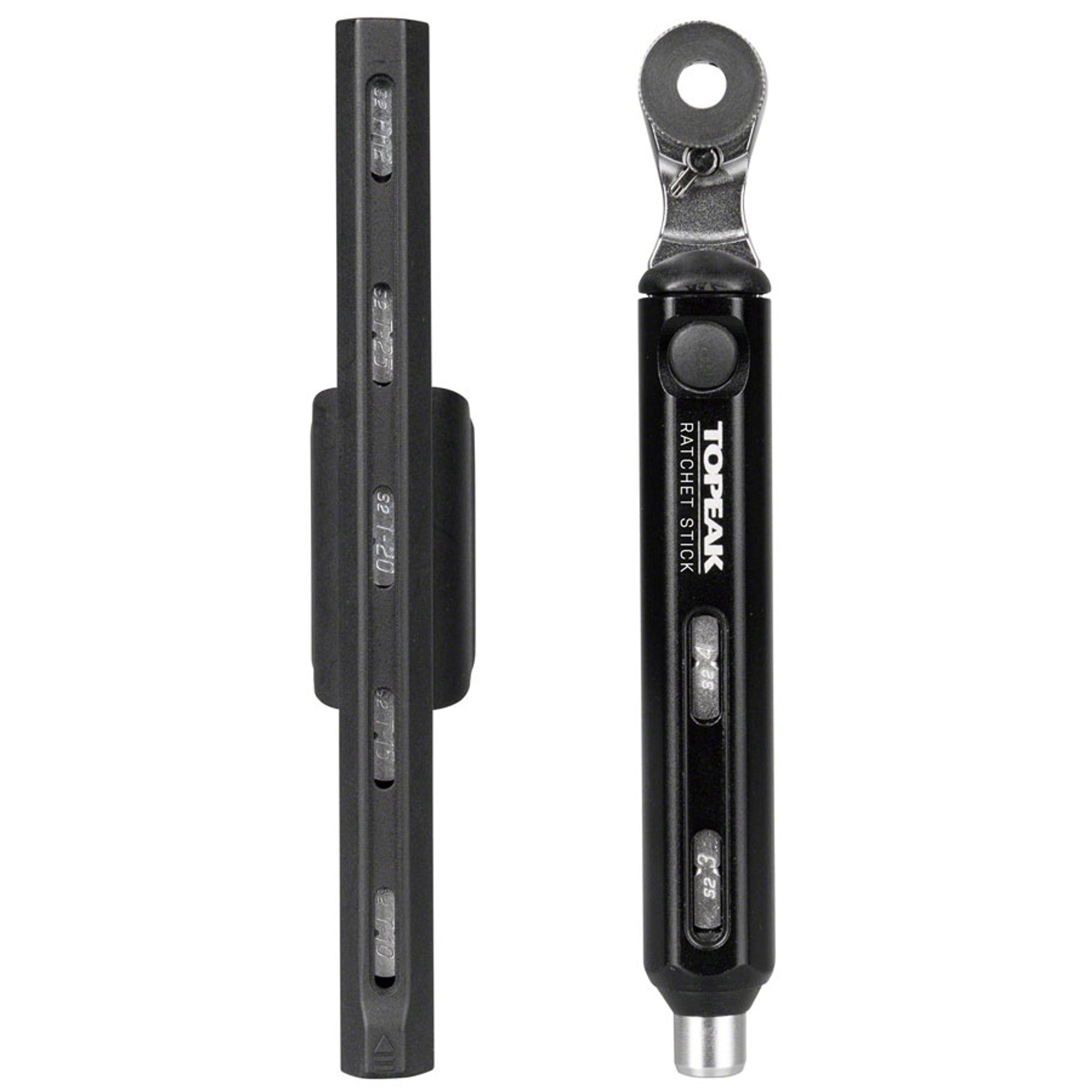 Ratchet Stick Ratchet Tool - 10 Piece Bit Set, Black