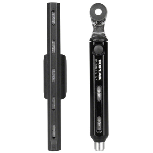 Ratchet Stick Ratchet Tool - 10 Piece Bit Set, Black