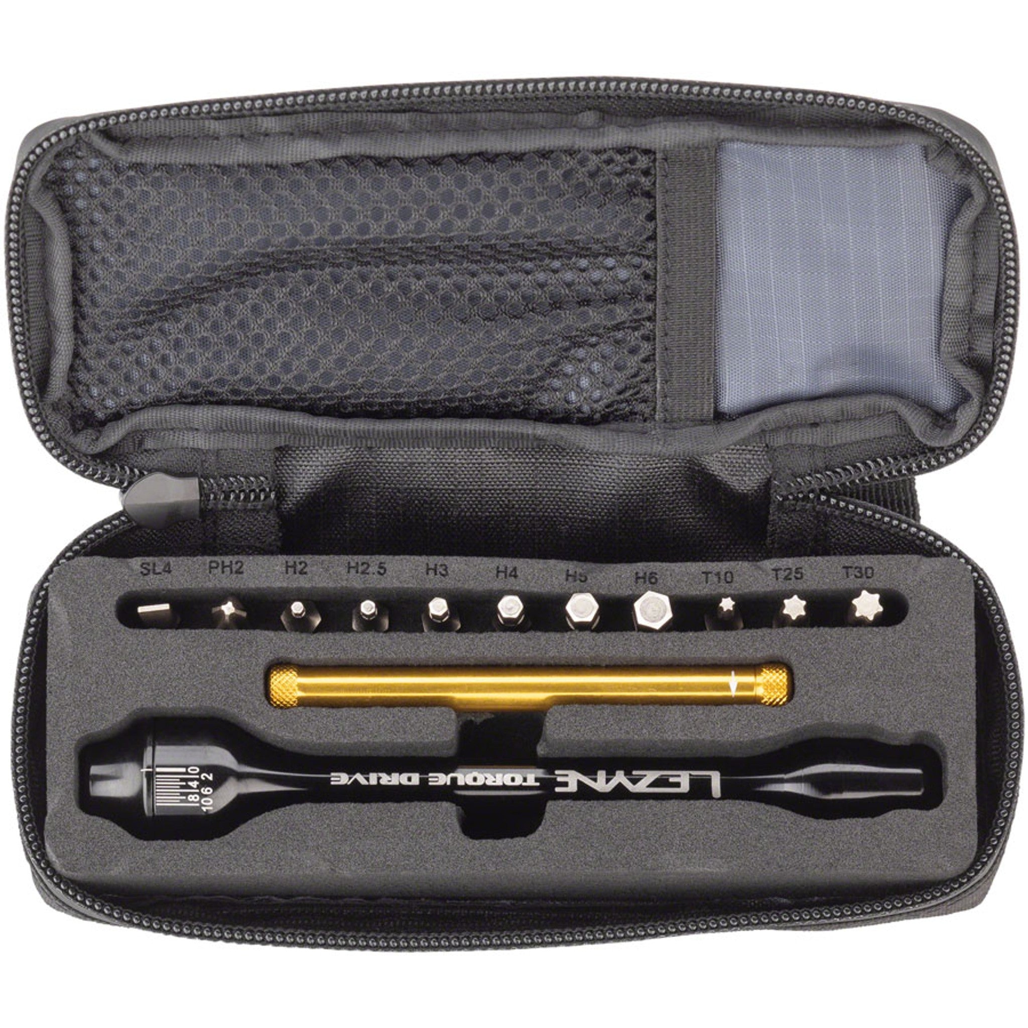 Torque Drive  Torque Wrench - 2-10 Nm, 2, 2.5, 3-6mm Hex,   T10, T25, T30~ Flat/Phillips, With Storage Case, Black