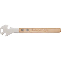 Lezyne Classic Pedal Rod Pedal Wrench and Bottle Opener: 14.2inches, varnished wWood handle