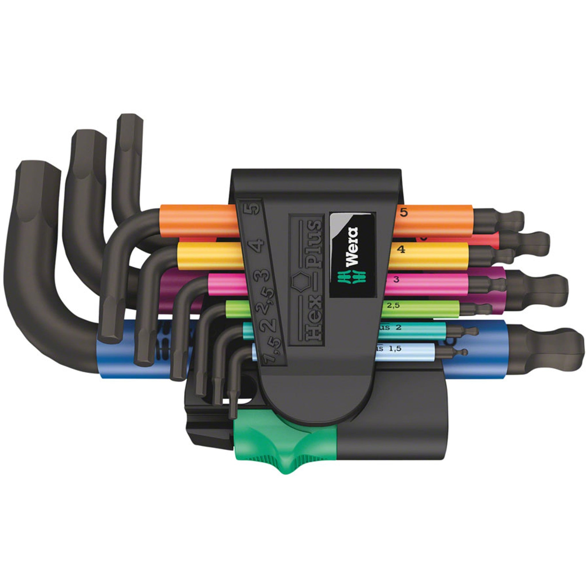 950/9 Hex-Plus Multicolour 2 L-key set, metric, BlackLaser