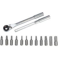 T-Handle Ratchet Deluxe 3-Way Ratchet and T-Handle Tool Kit, 12 Piece Bit Set