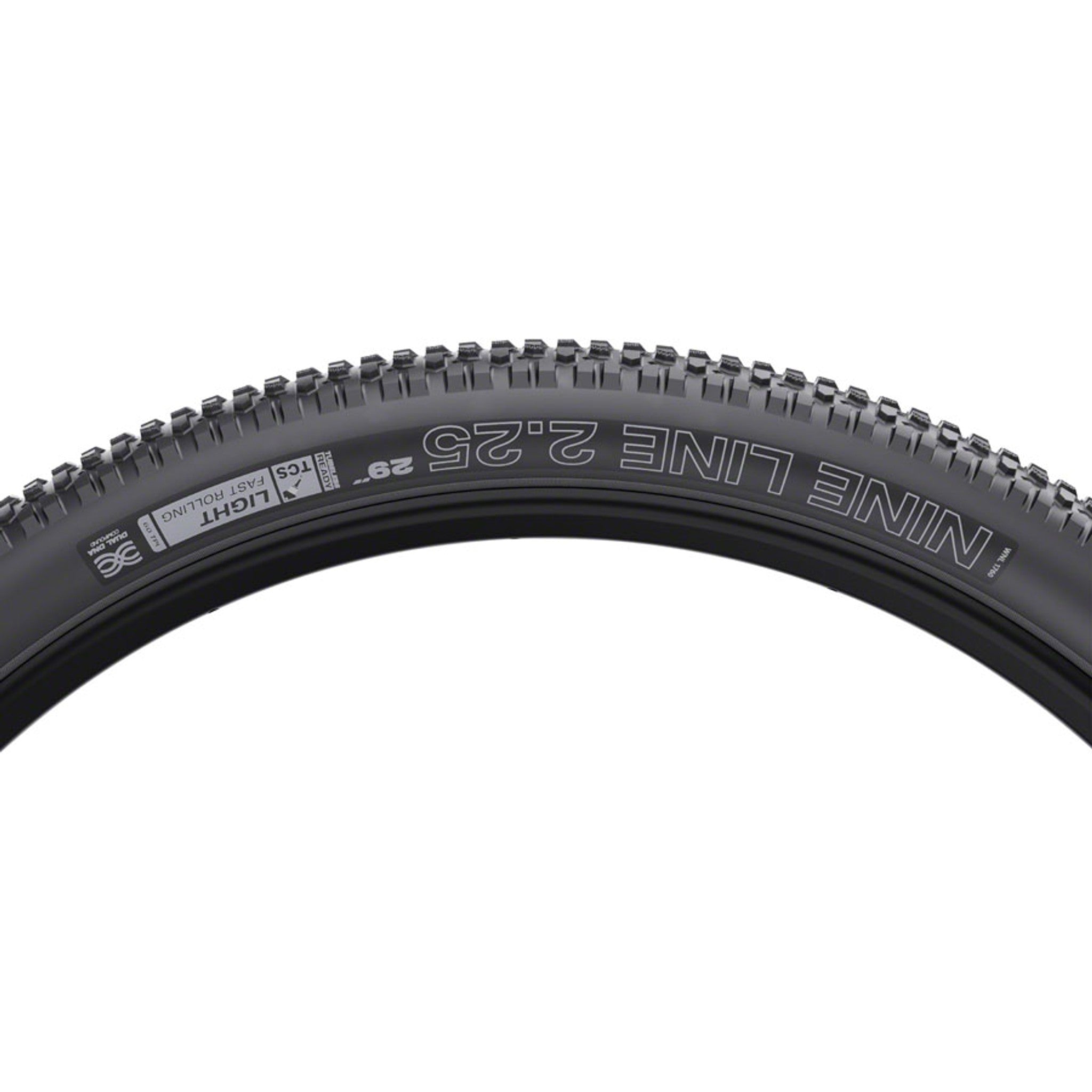 Nine Line Tire - 29 x 2.25, TCS Tubeless, Folding, Black, Light/Fast Rolling, Dual DNA