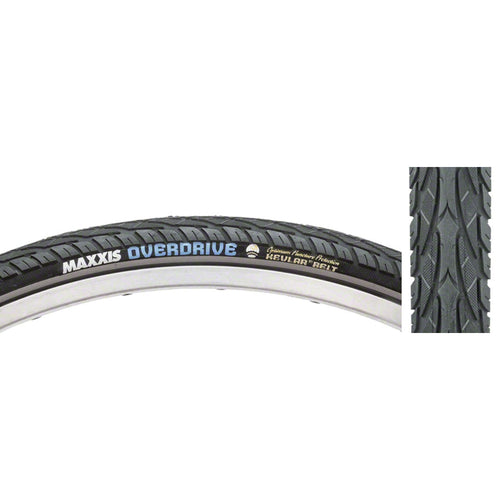 Maxxis Overdrive Tire - 700 x 38, Clincher, Wire, Black, Single, K2