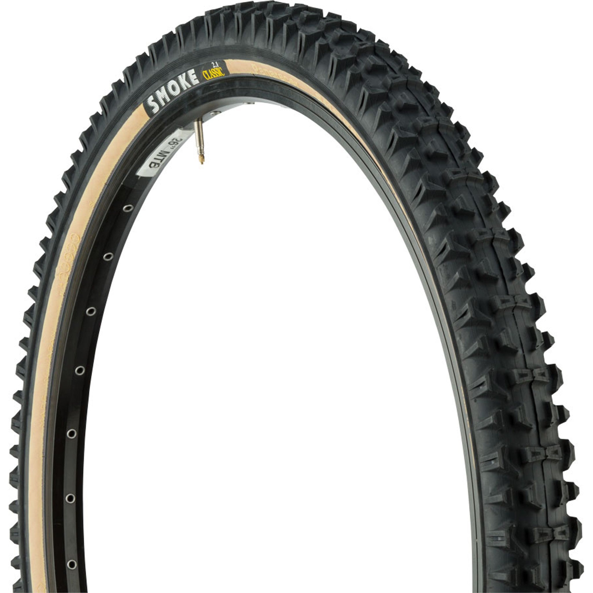 Panaracer Smoke Tire - 26 x 2.1, Clincher, Folding, Black/Tan, 60tpi