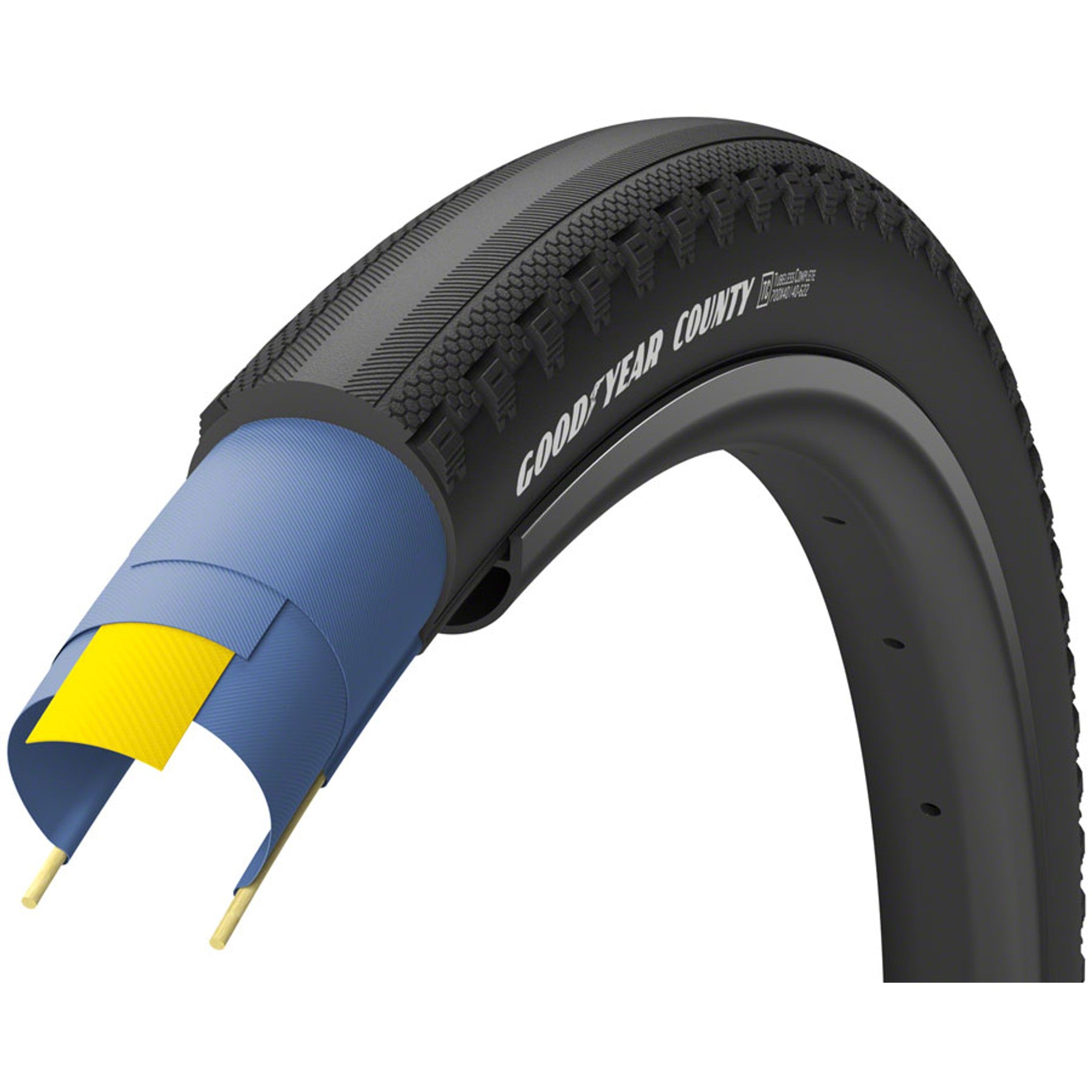 County Tire - 700 x 40 , Tubeless, Folding, Black