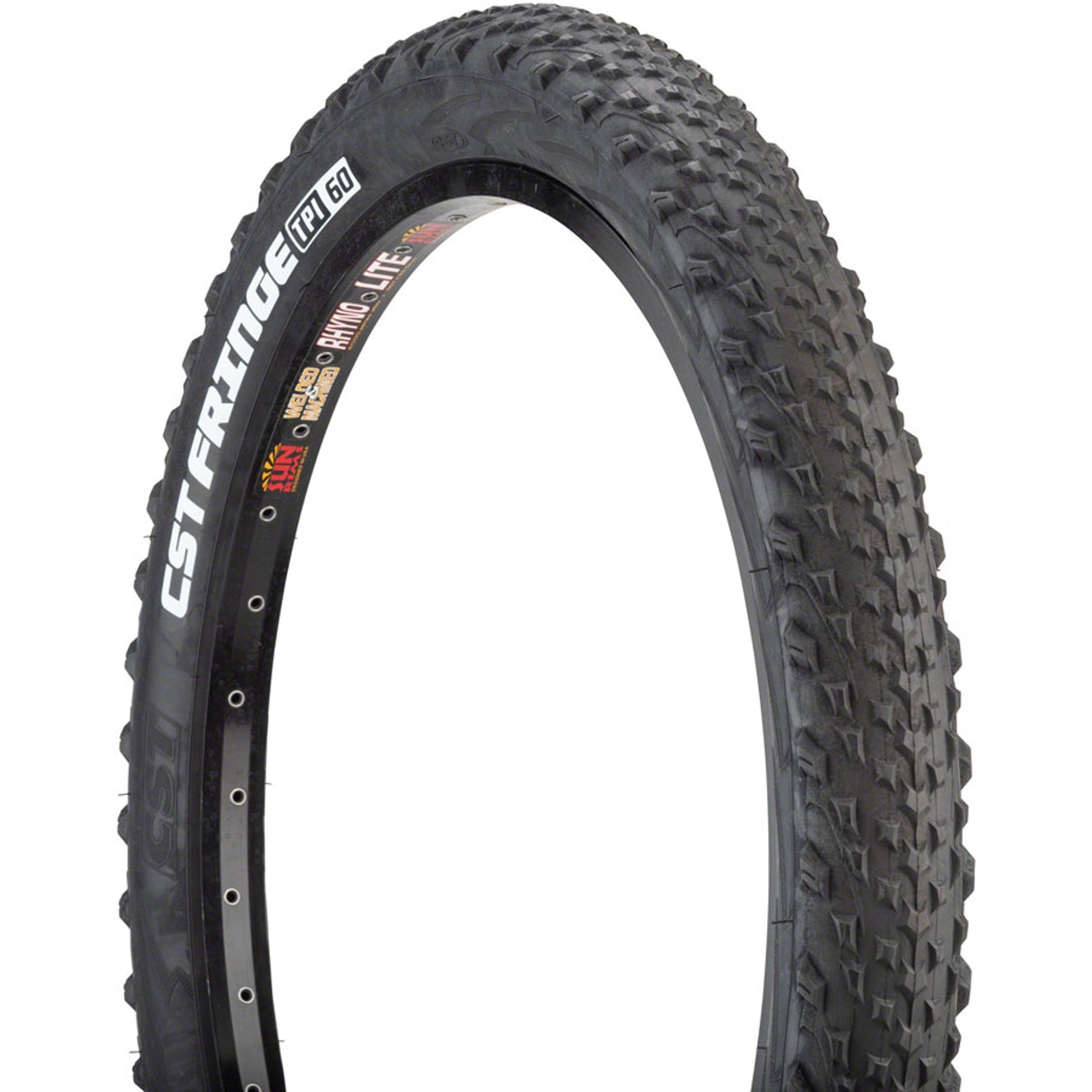 CST Fringe Tire - 24 x 2.8, Clincher, Wire, Black