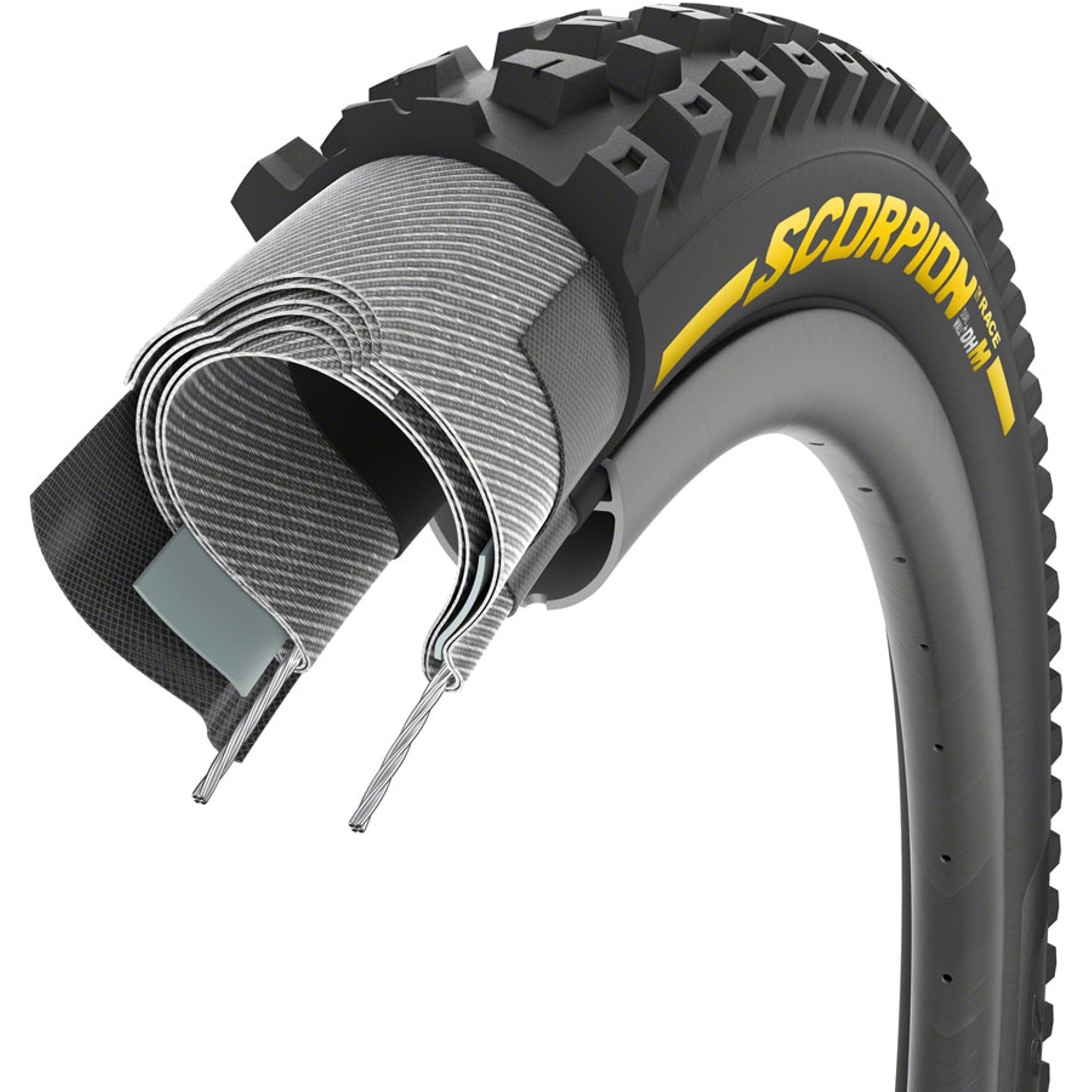 Scorpion Race DH M Tire - 29 x 2.5, Clincher, Wire, Yellow Label, DualWALL+, SmartEVO DH