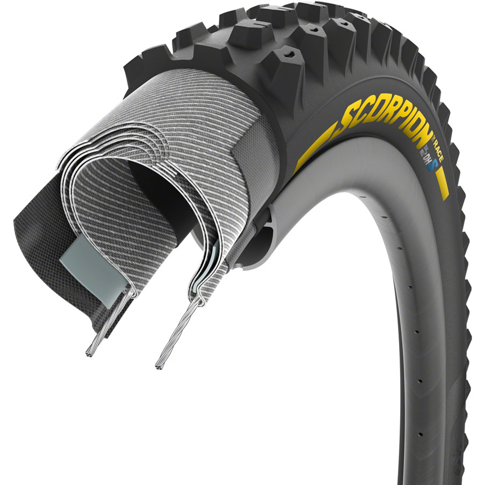 Scorpion Race DH S Tire - 29 x 2.5, Clincher, Wire, Yellow Label Team Edition, DualWALL+, SmartEVO DH
