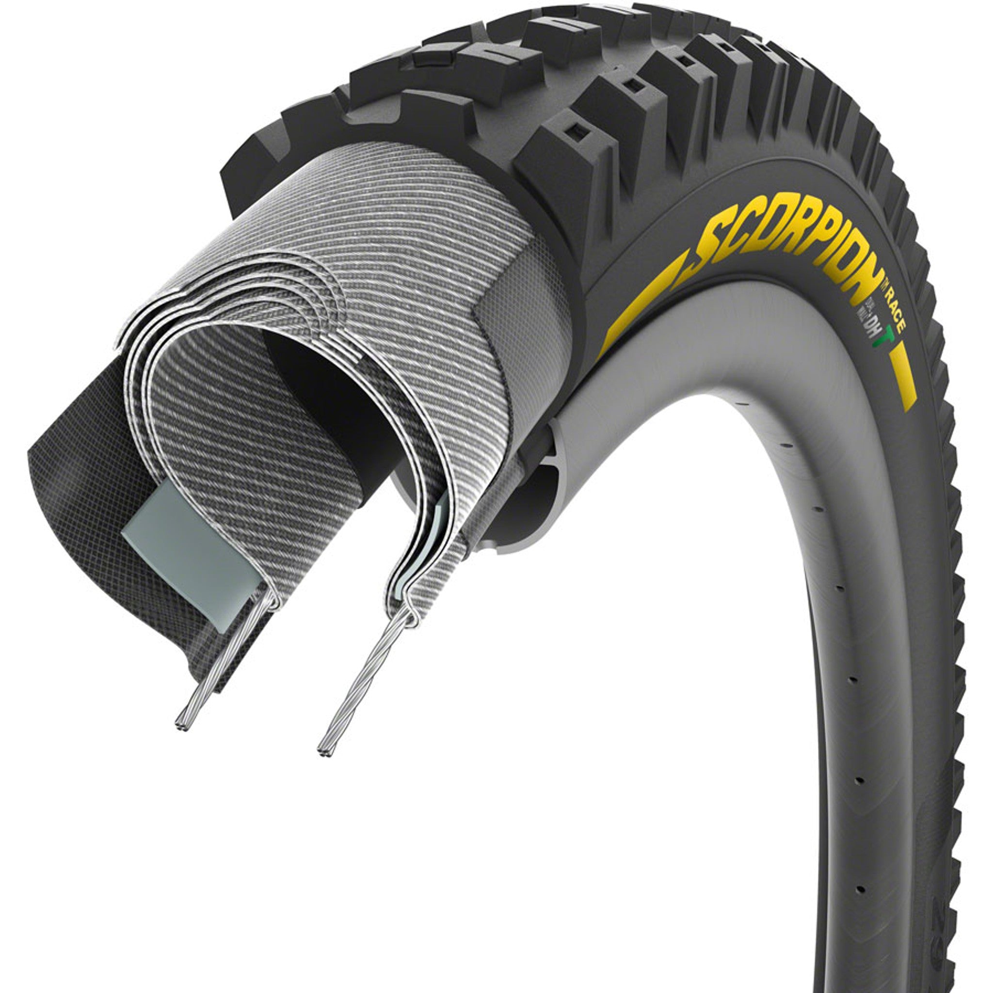 Scorpion Race DH T Tire - 29 x 2.5, Clincher, Wire, Yellow Label Team Edition, DualWALL+, SmartEVO DH