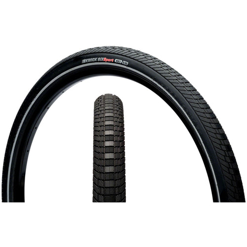 Kwick Six Tire - 26 x 1.75, Clincher, Wire, Black/Reflective, 60tpi, KS