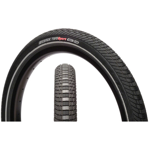 Kwick Two Tire - 20 x 1.75, Clincher, Wire, Black/Reflective, 60tpi, KS