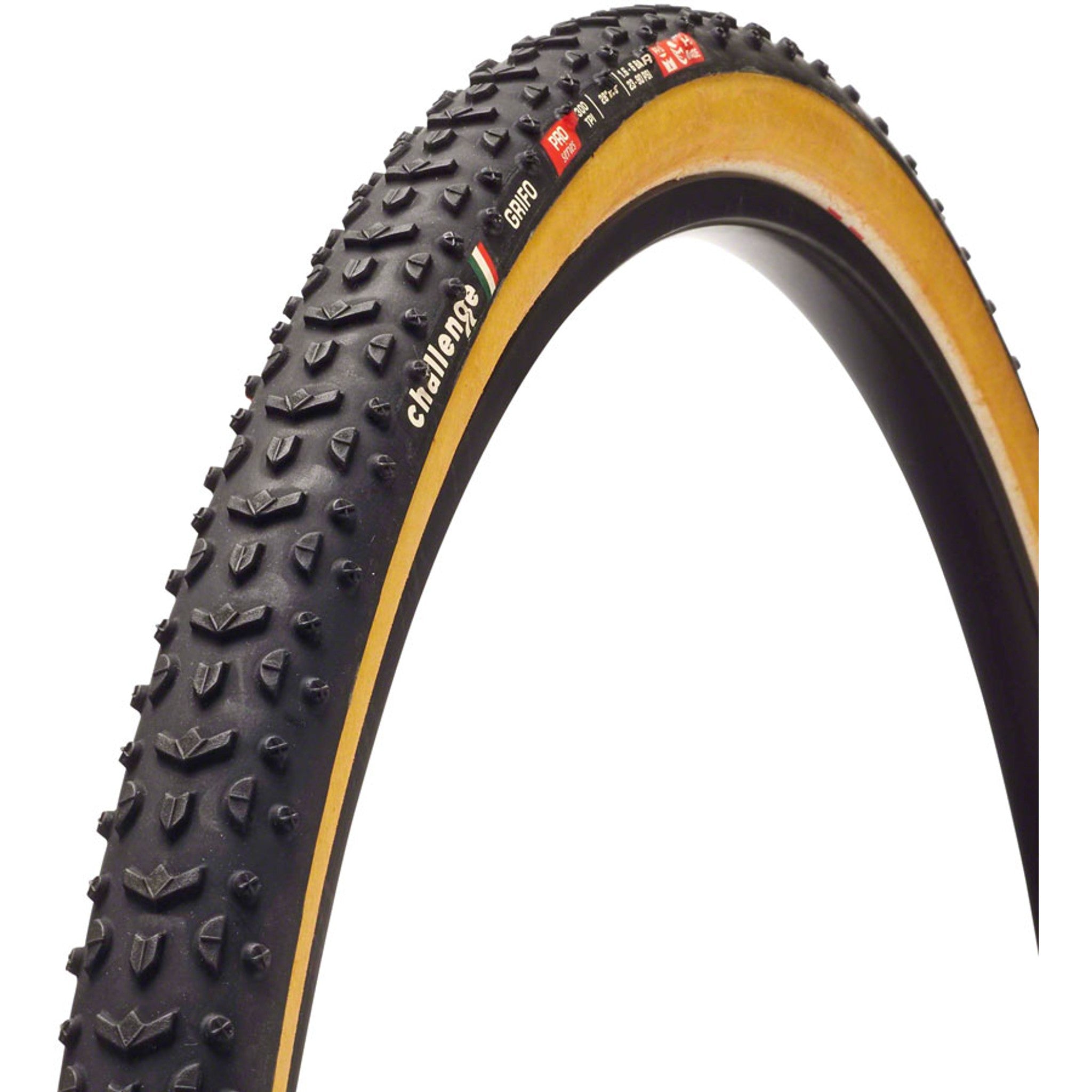 Challenge Grifo Pro Tire - 700 x 33, Tubular, Black/Tan, Handmade
