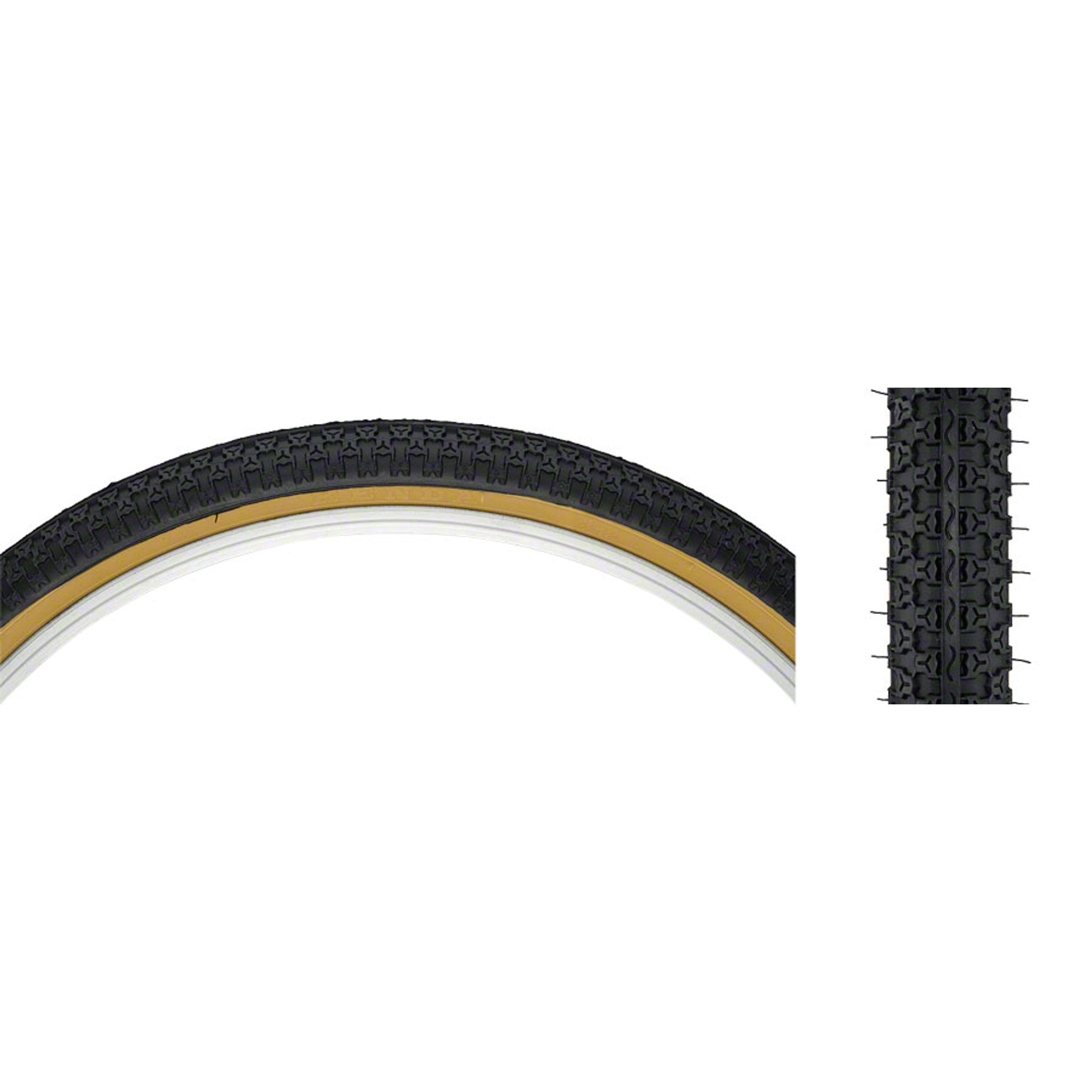 Kenda Street K52 Tire - 24 x 1.75, Clincher, Wire, Black/Tan, 22tpi