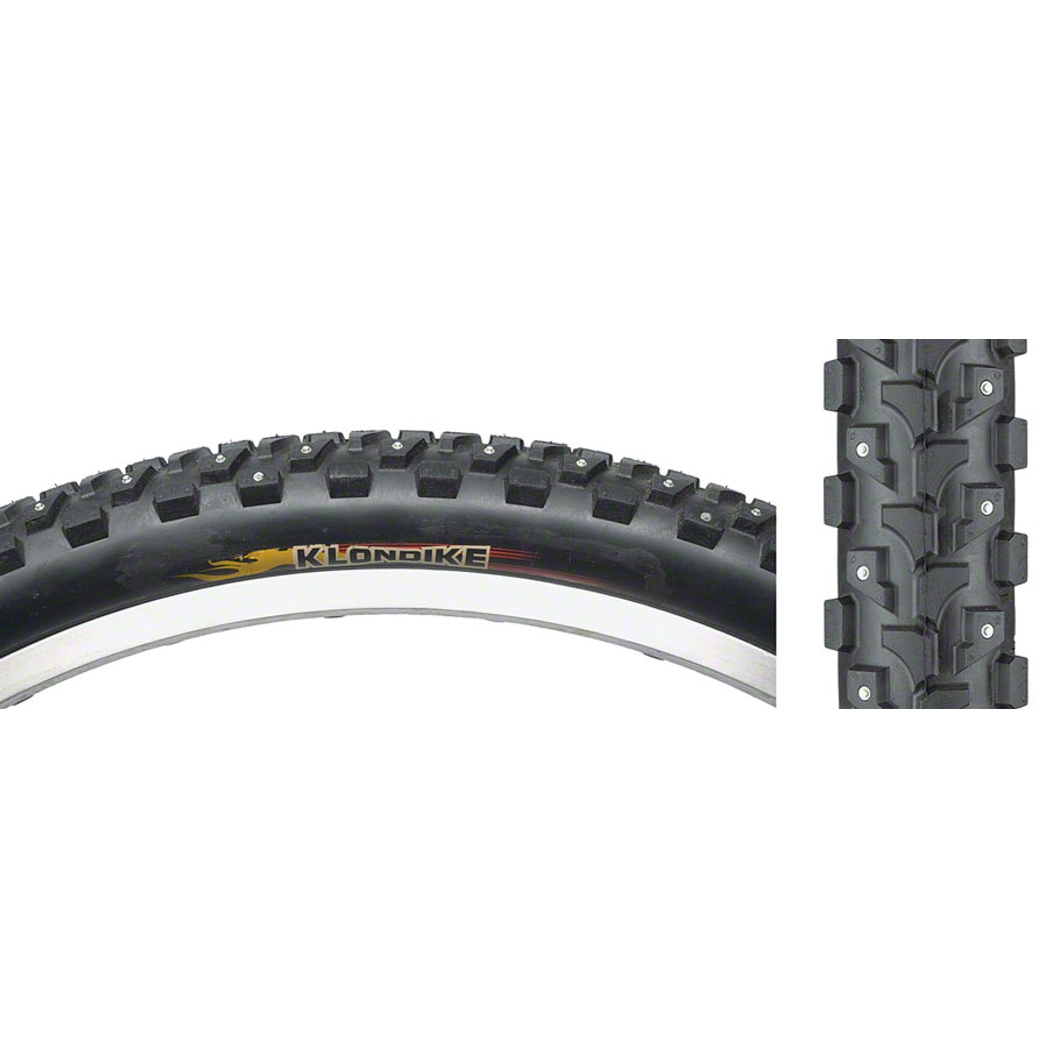 Kenda Klondike K946 Tire - 26 x 1.95, Clincher, Wire, Black, 30tpi, Studded